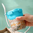 thumbnail image 1 of Bdday Overnight Oatmeal Breakfast Cup Cold Sealed Cup Portable Salad Cup With Spoon Yogurt Cup Cereal Cup Travel Cup, 1 of 6