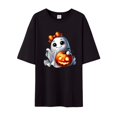 thumbnail image 4 of YLHFASHION T-shirt d'Halloween pour Femmes à Manches Courtes, Col Rond, Graphique, Hauts Imprimés Citrouille, Chandails Décontractés d'Automne et d'Automne 2025, Soldes de Liquidation, T-shirt à Manches Courtes pour Femmes, 4 of 4