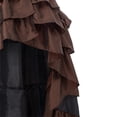 thumbnail image 5 of Aocisk Women's Halloween Lace Drawstring Patchwork Tiered Ruffle Skirt with Irregular Hem for Parties Brown XXXL, 5 of 5