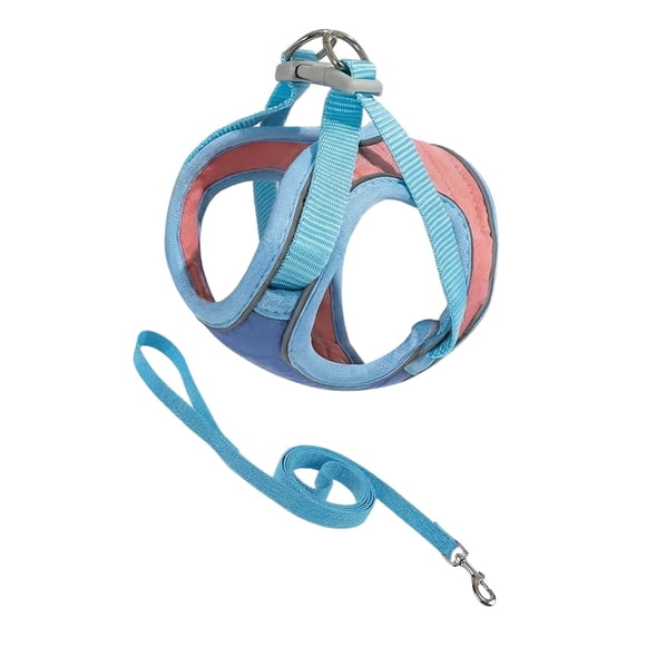Escape Proof Cat Harness and Leash Set Soft Mesh Vest Adjustable Reflective Strips Safe Harness for Cat Walking and Outdoor Use