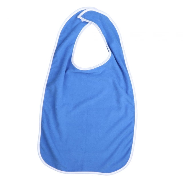 Milaget Bavoir Adulte Réutilisable avec Sangle Réglable Bavoir pour Personnes Âgées Hommes Bleu Foncé