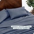 thumbnail image 3 of Flannel Sheet Set  Cotton  Velvety Soft Heavyweight - Double Brushed Flannel - Deep Pocket (Queen  Grey), 3 of 9