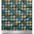 thumbnail image 1 of Soimoi Modal Satin Fabric Argyle Check Printed Craft Fabric by The Yard 42 Inch Wide, 1 of 3