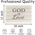 thumbnail image 4 of Inspirational Quotes God is Love Rectangular Placemats Set of 4, Rustic Religious Christian Table Mats, 12x18 Inch, Christian Home Decor, 4 of 5