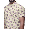 thumbnail image 4 of BESTMAN Casual Printed Shirts For Men Slim Fit Button Down Short Sleeve Shirt, 4 of 5