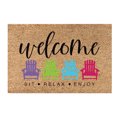 thumbnail image 1 of HHBEAUTY Summer Welcome Doormat Spring Summer Mats Welcome Floor Mats Polyester Door Rug Beach Flowers Sunshine Non Slip Floor Mat for Indoor Outdoor Home Decor, 1 of 9