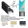 thumbnail image 1 of Nielsen Bainbridge F119-21 Matte Black Aluminum Frame Kit - 19 In., 1 of 1