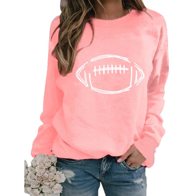 Meichang Sweatshirts pour Femmes Sans Capuche Manches Longues Col Rond Pull Décontracté Graphique Amusant Couleur Unie Sweatshirts Coupe Ample Pull d'Automne