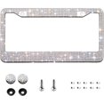 thumbnail image 1 of GHSDFBB Bling License Plate Frame for Women,Sparkle Crystal Bedazzled Rhinestone License Plate Frames with 1400pcs Rhinestones, Handcrafted Crystal Premium Stainless Steel Frame with Screw Caps, 1 of 6