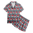 thumbnail image 5 of Luvoko Child Children DIY Anniversary Print Pajama Set Short Sleeve Button Up Top And Shorts, 5 of 5