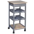 thumbnail image 1 of HOMCOM Slim Kitchen Island Rolling Trolley with Drawer and wheels, Grey, 1 of 10