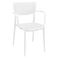 thumbnail image 3 of Ensemble de Salle à Manger Extérieur Loft avec 6 Chaises à Accoudoirs et Table Extensible de 55 Pouces Blanc, 3 of 5