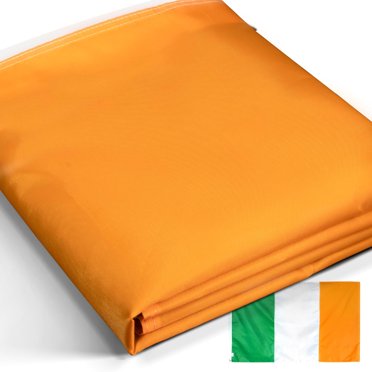 Anley EverStrong Series Ireland Flag 3x5 Foot Heavy Duty - Embroidery and Heavy Duty Canvas Header - 4 Rows of Lock Stitching - IE Irish Banner Flags with Brass Grommets 3 X 5 Ft