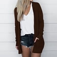 thumbnail image 2 of Pompotops Blouse Décontractée à Manches Longues pour Femme, Couleur Unie, avec Poche, Cardigan, Liquidation, 2 of 7