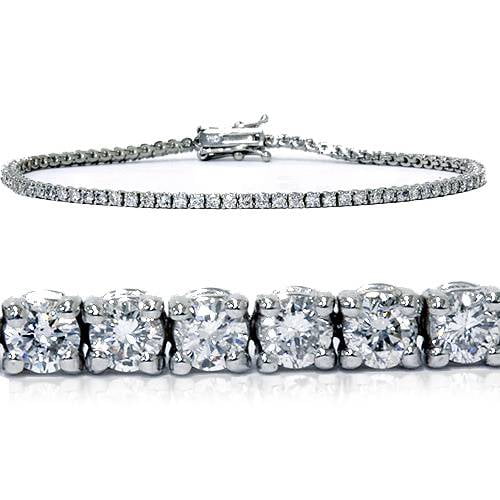 2.00Ct Diamond Tennis Bracelet in 14K white gold, measuring 7 inches. Features a row of round-cut diamonds set in prong settings, secured with a double locking clasp. Designed for women, this elegant bracelet is crafted from solid 14k white gold and showcases a timeless design.