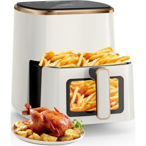 VEWIOR Air Fryer, 5.3Qt Airfryer with Viewing Window, 7 Custom Presets Large Air Fryer Oven with Smart Digital Touchscreen,Non-stick and Dishwasher-Safe Basket(banned by Amazon)