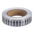 thumbnail image 1 of Unique Bargains Directional Flow Arrow Tape 1-3/16'x65', Adhesive Pipe Identification Marking Stickers, Black on Gray, 1 of 5