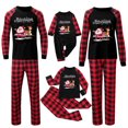 thumbnail image 1 of Penkiiy Pyjamas de Noël Assortis pour Famille Tenue Parent-Enfant Costumes de Noël Patchwork à Carreaux Vêtements de Maison Col Rond Manches Longues Pyjamas Deux Pièces Pyjamas de Noël Rouges, 1 of 5