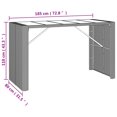 thumbnail image 4 of vidaXL Bar Table with Glass Top Brown 185x80x110 cm Poly Rattan, 4 of 4