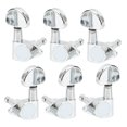 thumbnail image 3 of Guitar Machine Head Tuner,Guitar Machine Head Tuner Metal Semicircle Totally Sealed Guitar Tuning Pegs Tuning Pegs for Replacement 3L3R, 3 of 7