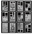 thumbnail image 2 of Plastic Planner Stencils Journal Notebook Diary Scrapbook DIY Drawing Template, Czzoypi Plastic Planner Stencils Journal Notebook, 2 of 7