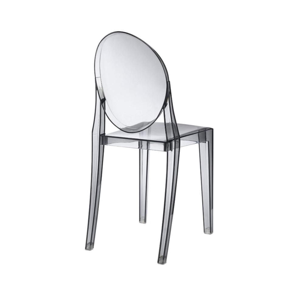 Heavenly Collection <br>Plastique Fumée Chaise Sans Bras