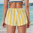 thumbnail image 3 of Gspmoly Shorts, Shorts d'Été Décontractés pour Femmes à Rayures, Mode, à Bretelles, de Plage, Taille Basse, Shorts de Randonnée, Offres de Vacances pour Femmes, Jaune G, 3 of 7