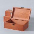 thumbnail image 3 of Boîte de Rangement Rétro en Bois Souvenir Lettre Coffre au Trésor Verrouillable L, 3 of 9