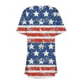 thumbnail image 4 of Lenago Summer Plus Size Workout Tops for Women Casual Printed Short Sleeve Cardigans Drape Open Front Lightweight Summer High Low Hem Tops 4th of July Outfits for Women, 4 of 4