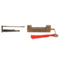thumbnail image 3 of Chinese Vintage Padlock, Spacing 5.9cm Retro Antique Wooden Box Lock Decorative Lock with Key for Jewelry Box Drawer, 3 of 7