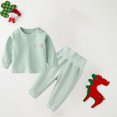 thumbnail image 5 of vdgthytj Toddler Baby Baby Girl Fall Clothes Ribbed Crewneck Long Sleeve Tops and High Waisted 2 Piece Matching Outfit, 5 of 5