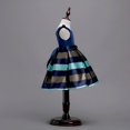 thumbnail image 5 of Robe de Princesse pour Tout-Petit Fille Bébé Nœud Rayé Robe de Concours Robe de Soirée, 5 of 5