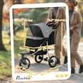 thumbnail image 3 of PawHut Pet Stroller with 3 Wheels for Small and Medium Dogs, Grey, 3 of 10