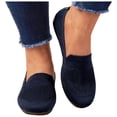 thumbnail image 3 of HBFAGFB Chaussures Décontractées pour Femmes Confortables et Simples à Semelle Plate à Enfiler Femmes Bleu Marine Taille 43, 3 of 8