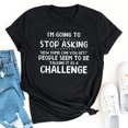 thumbnail image 1 of RXIRUCGD Chemises pour Femmes Mode Été Décontracté Col Rond Imprimé Lettre Manches Courtes T-Shirt Noir Tops pour Femmes, 1 of 7