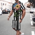 thumbnail image 1 of cllios Mens Independence Day Short Sets 4th of July Short Sleeve Tshirts and Drawstring Short Matching Suits Stars and Stripes Graphic Muscle Tracksuits Sets with Pockets, 1 of 5