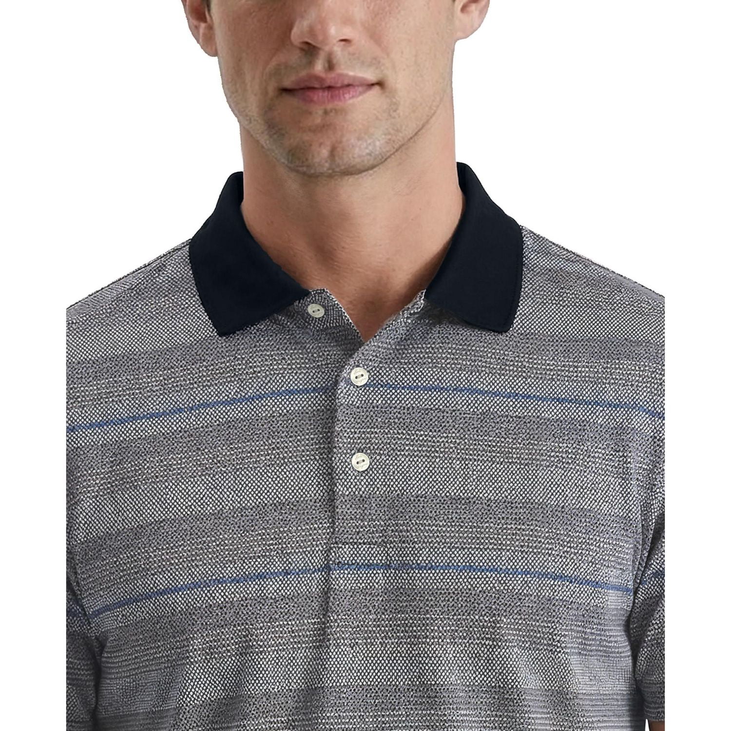 Ben Hogan Performance Men's Stacked Birdseye Jacquard Short Sleeve Golf Polo Shirt
