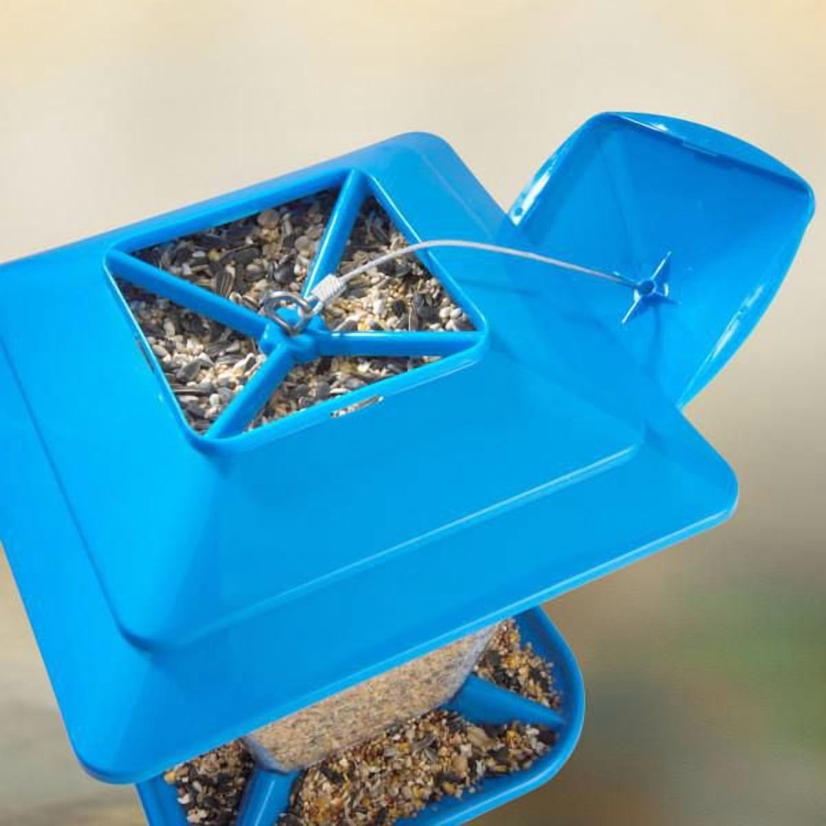 More Birds Square Seed Hopper Bird Feeder