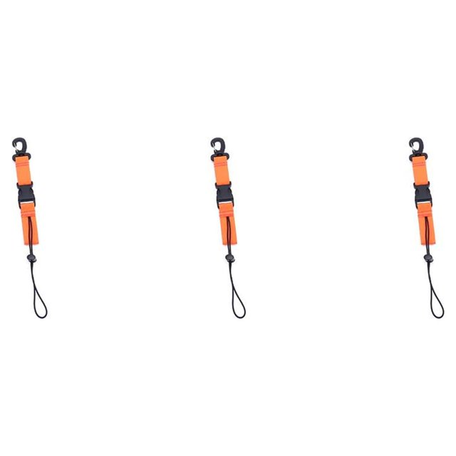 QualitChoice Quick Release Diving Lanyards Camera Torch Holder Strap Underwater Flashlight Snorkeling Belt Snorkeling Webbing Orange 3Set