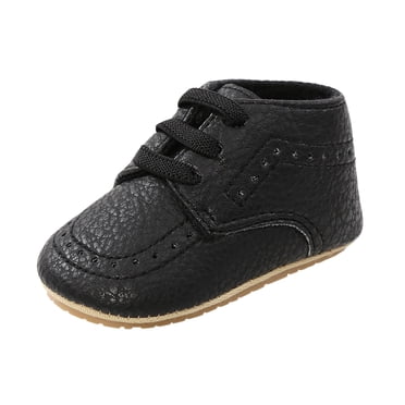 Chaussures pour Enfants - Espadrilles pour Bébé Style Britannique pour Premiers Pas de Printemps et d'Automne, Chaussures de Marche Décontractées, Semelle Souple, Design Confortable pour Tenue, Couleur : Noir, Taille : 0-6 Mois