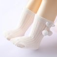 thumbnail image 1 of Chaussette Bébé Fille Garçon Automne/hiver Sol Chaussette 0-1 Ans Coton Double Pompon, 1 of 4
