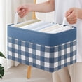 thumbnail image 1 of Meitianfacai Large Laundry Basket Freestanding Storage Bag Tall Clothes Hamper With Extended Handles For Clothes Pillows Quilts Blankets Storage Bag In The Dorm And Family, Blue, 1 of 7