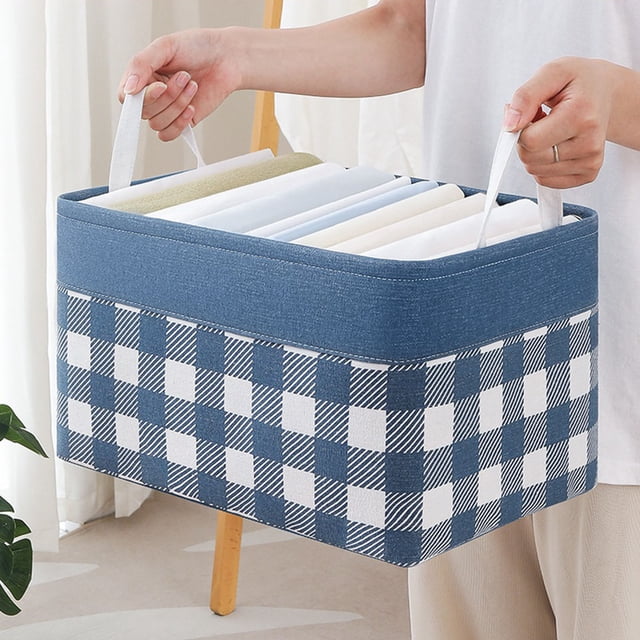 Meitianfacai Large Laundry Basket Freestanding Storage Bag Tall Clothes Hamper With Extended Handles For Clothes Pillows Quilts Blankets Storage Bag In The Dorm And Family, Blue