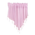 thumbnail image 2 of JilgTeok 3 Pcs Floral Sheer Lace Shade Window Curtain with Scalloped Edges and Rod Pocket Top for Easy Hanging Light Filtering Valances Drapery for Farmhouse, Kitchen, Bedroom Clearance, 2 of 4