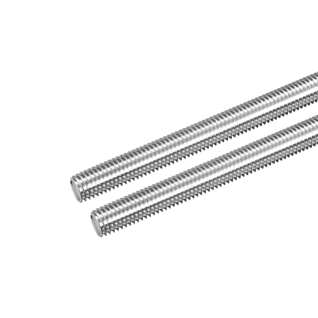 Unique Bargains Tige Entièrement Filetée M10 x 450mm 1.5mm Pas de Filetage 304 Acier Inoxydable Droite Tiges Filetées Bar Goujons 2 Pack
