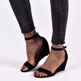 thumbnail image 1 of DPTALR Été Femmes Ronde Orteil Grande Taille Wedges Occasionnels Chaussures Sandales, 1 of 7