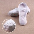 thumbnail image 3 of Ballet Shoes Split Sole Round Toe Flat Canvas Dancing Shoes for Children & Adults, 3 of 4