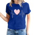 thumbnail image 2 of Pisexur T-shirt de la Saint-Valentin Haut T-shirt de la Saint-Valentin pour Femme Amour Imprimé T-shirt à Manches Courtes Haut à Manches Courtes Col Rond Haut/chemise, 2 of 5