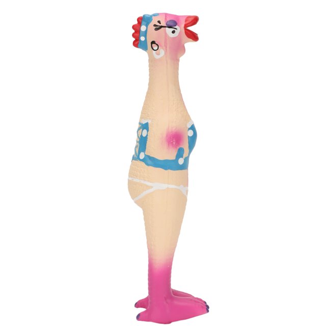 Squeaky Dog Toys, Elastic Squeaky Chicken Dog Toys Easy To Clean Hand Painted Safe Bite Resistant For Dogs Pirate Chicken,OK Chicken,Chef Chicken,Flying Chicken