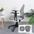 thumbnail image 2 of Office Chair Cover Armchair Slipcover Stretchable Removable Stretch Non for Office Hotel gray, 2 of 8